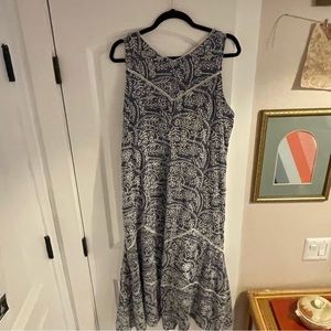 SUNDANCE sz XL maxi tank dress with white eyelet pattern throughout. Beautiful.